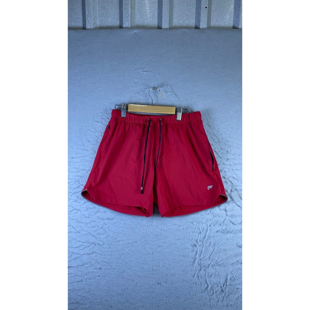 Fabletics Athletic Shorts Men Size M Red Excellent Zipper Pockets Running